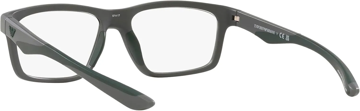 Emporio Armani Men's Ea3220u Universal Fit Rectangular Sunglasses