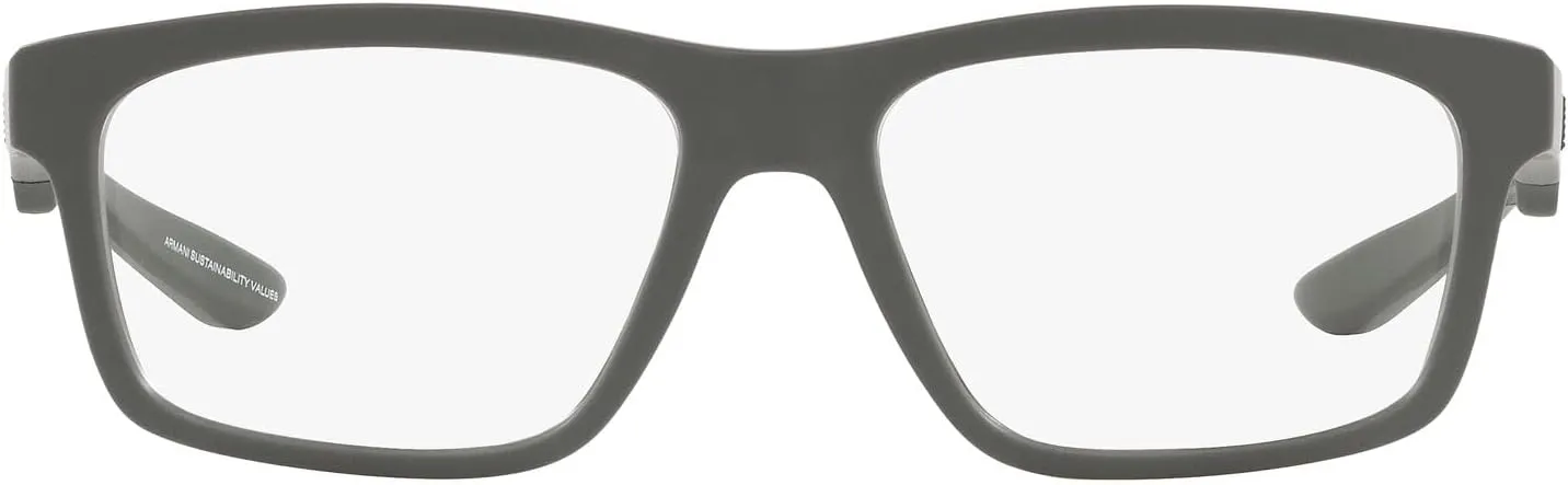 Emporio Armani Men's Ea3220u Universal Fit Rectangular Sunglasses