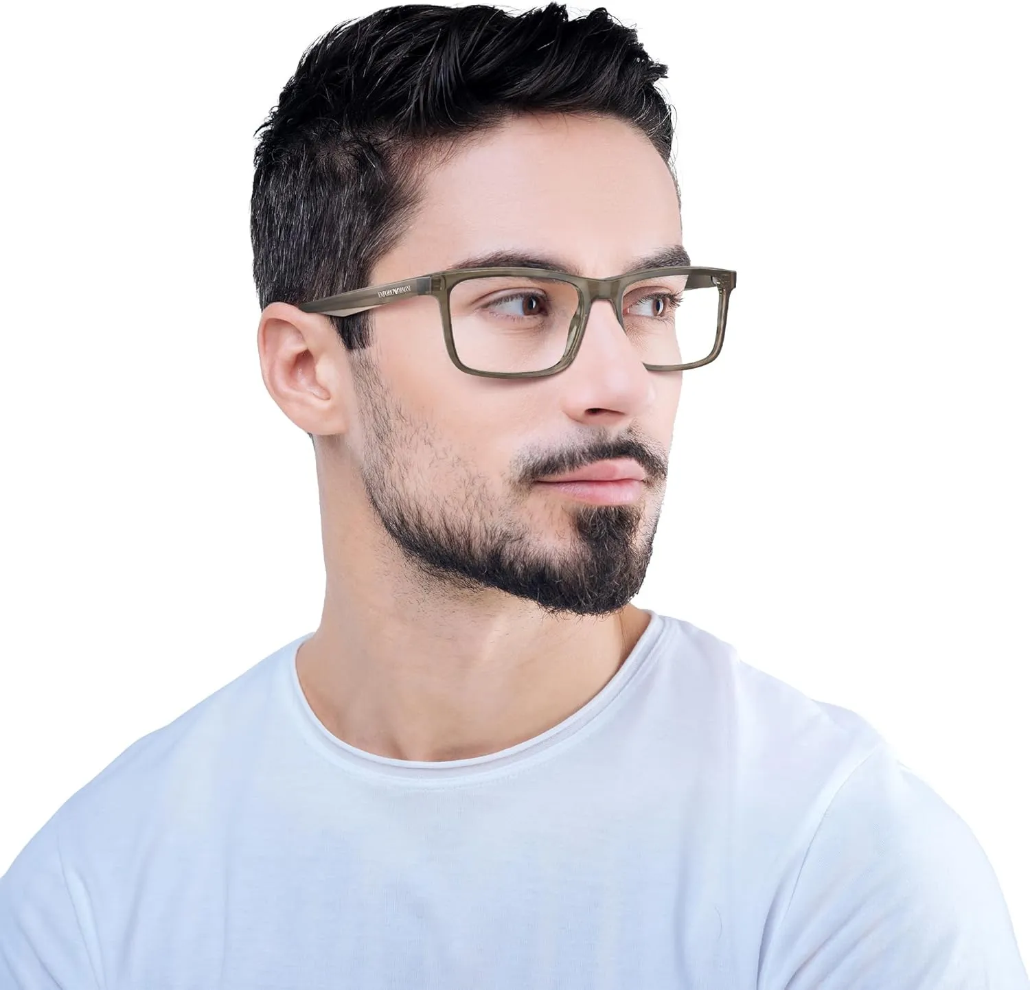 Emporio Armani Men's Ea3227 Square Prescription Eyewear Frames