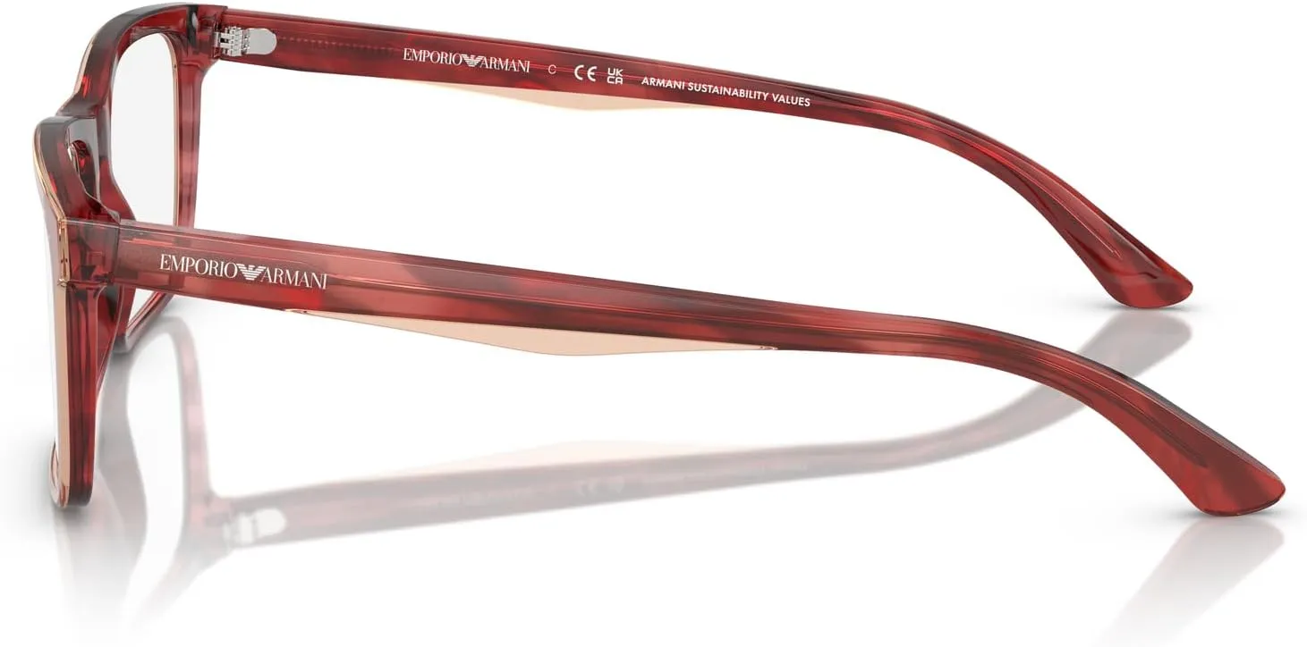 Emporio Armani Men's Ea3227 Square Prescription Eyewear Frames