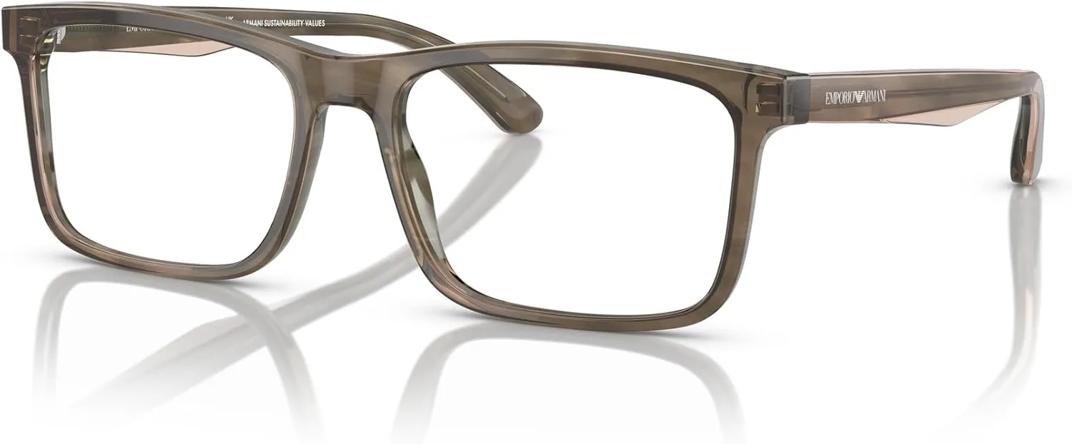 Emporio Armani Men's Ea3227 Square Prescription Eyewear Frames
