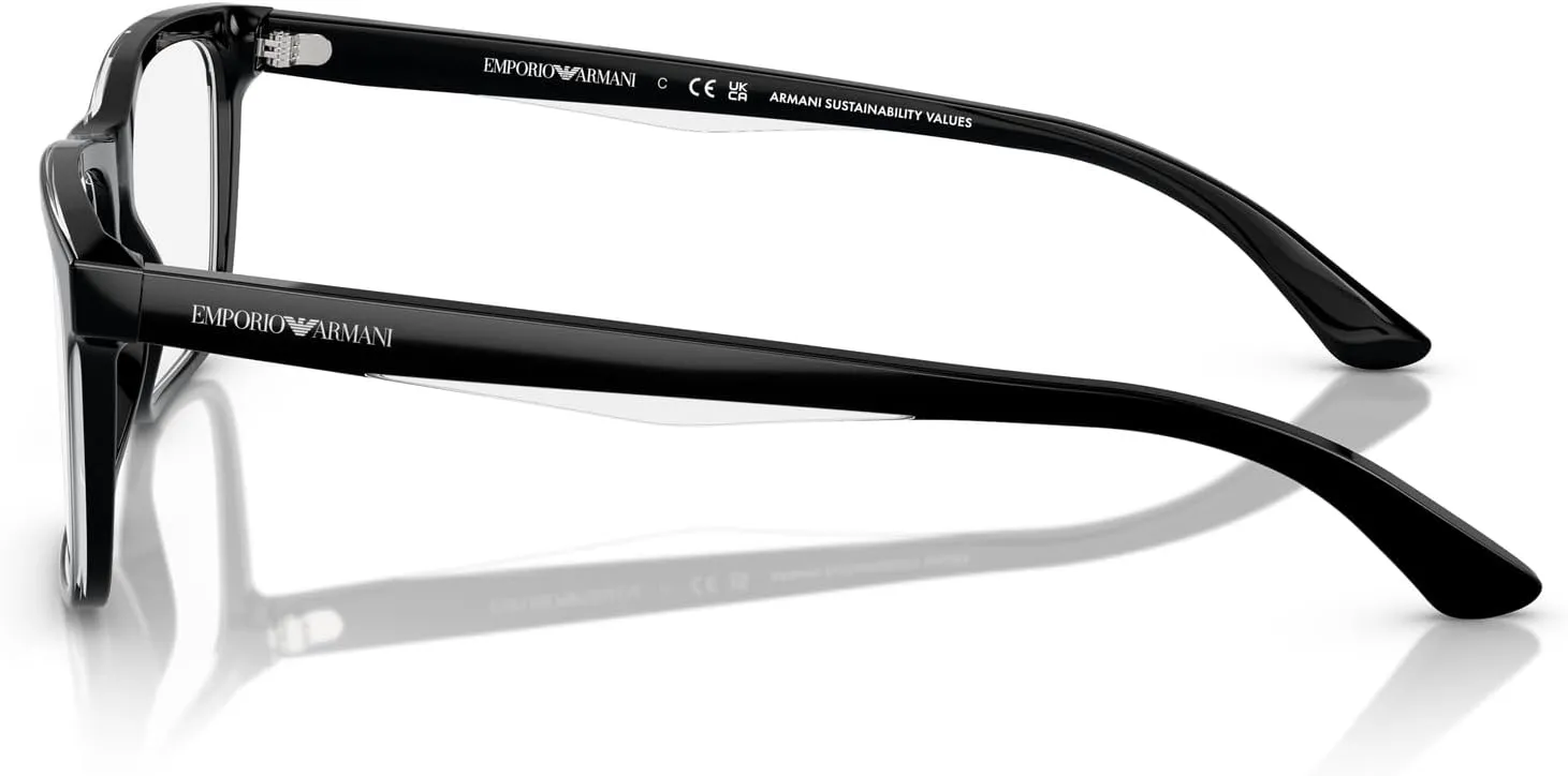 Emporio Armani Men's Ea3227 Square Prescription Eyewear Frames