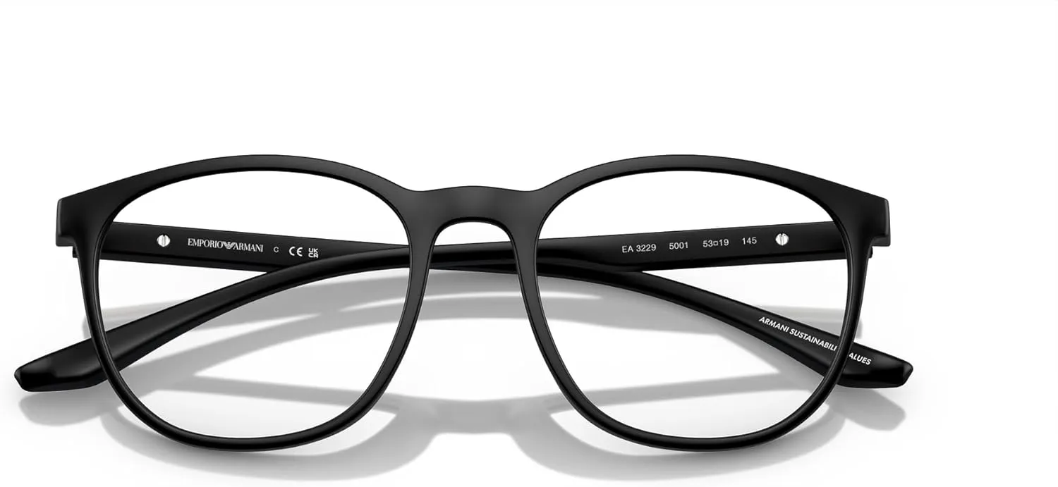 Emporio Armani Men's Ea3229 Round Prescription Eyewear Frames
