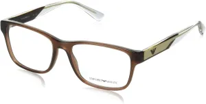 Emporio Armani Men's Ea3239 Rectangular Prescription Eyewear Frames