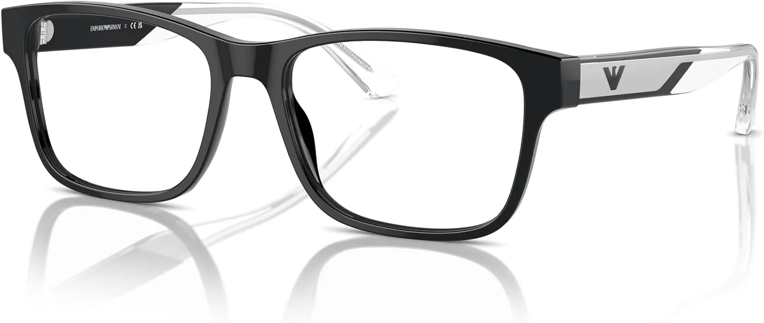 Emporio Armani Men's Ea3239 Rectangular Prescription Eyewear Frames