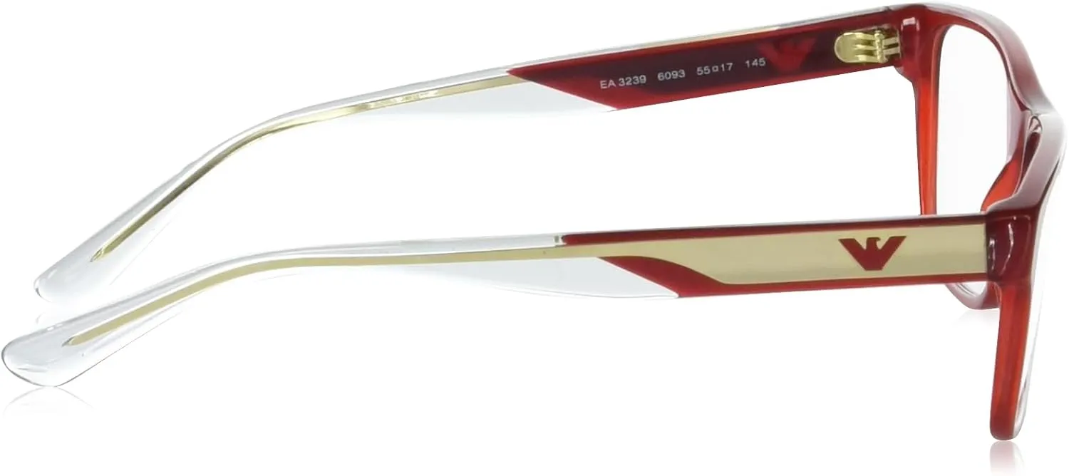 Emporio Armani Men's Ea3239 Rectangular Prescription Eyewear Frames
