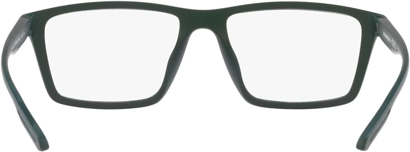 Emporio Armani Men's Ea4189u Universal Fit Prescription Eyewear Frames with Two Interchangeable Sun Clip-ons Rectangular