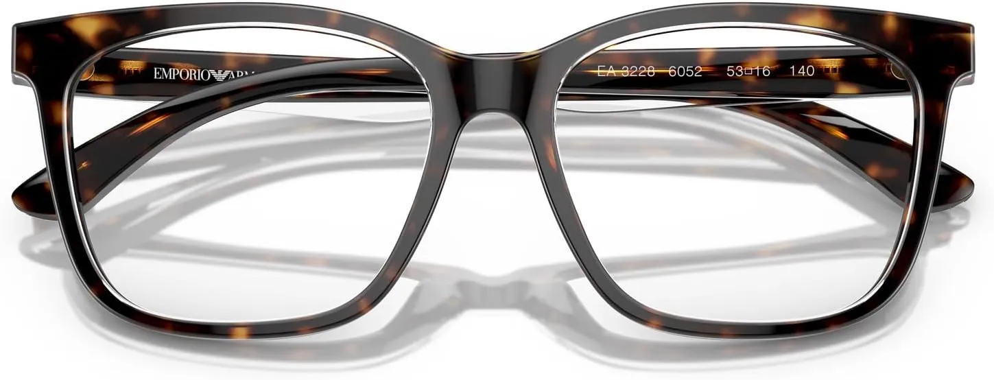 Emporio Armani Women's Ea3228 Square Prescription Eyewear Frames