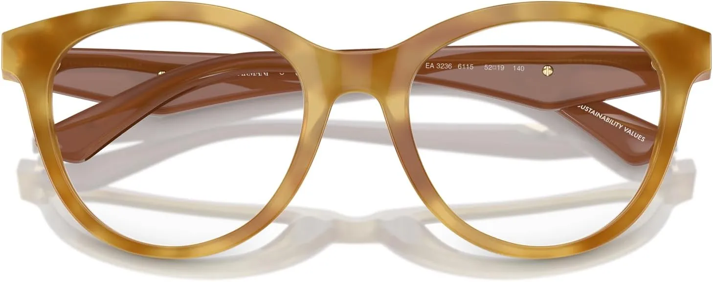 Emporio Armani Women's Ea3236 Cat Eye Prescription Eyewear Frames