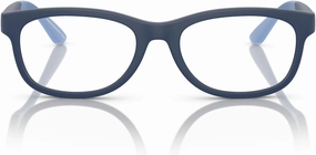 Emporio Armani Boys' EK3001 Square Prescription Eyewear Frames, Matte Blue/Demo Lens, 47 mm