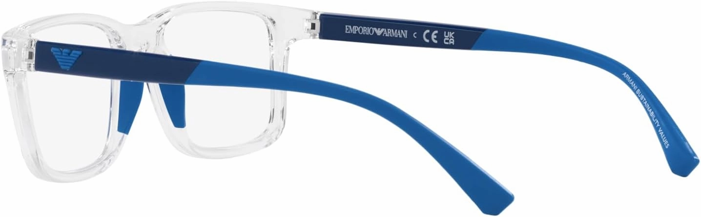 Emporio Armani Boys' Ek3203 Square Prescription Eyewear Frames