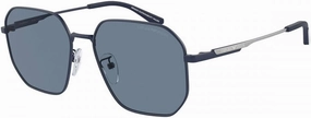 Emporio Armani EA2154D 57MM Pilot Sunglasses For Men   BUNDLE WIth Designer iWear Complimentary Eyewear Kit