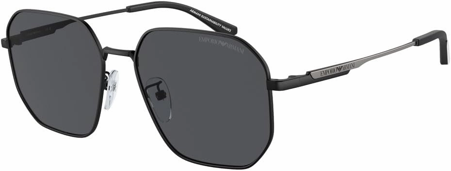 Emporio Armani EA2154D 57MM Pilot Sunglasses For Men   BUNDLE WIth Designer iWear Complimentary Eyewear Kit