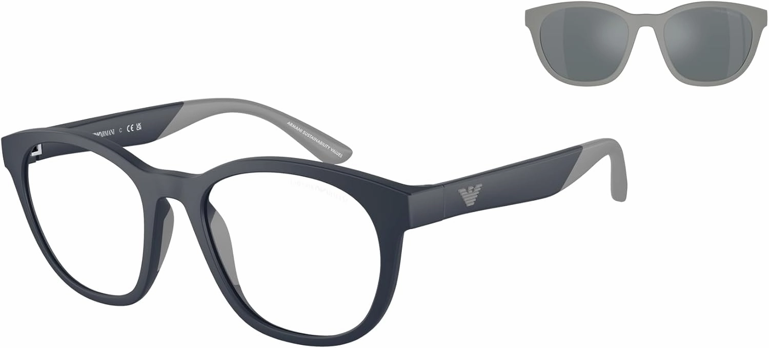 Emporio Armani Ek4001 Prescription Eyewear Frames with Interchangeable Sun Clip-ons Round