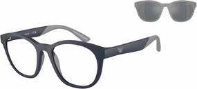 Emporio Armani Ek4001 Prescription Eyewear Frames with Interchangeable Sun Clip-ons Round