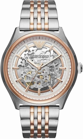 Emporio Armani Men's AR60002 Dress Watch Analog Display Japanese Automatic Silver Watch