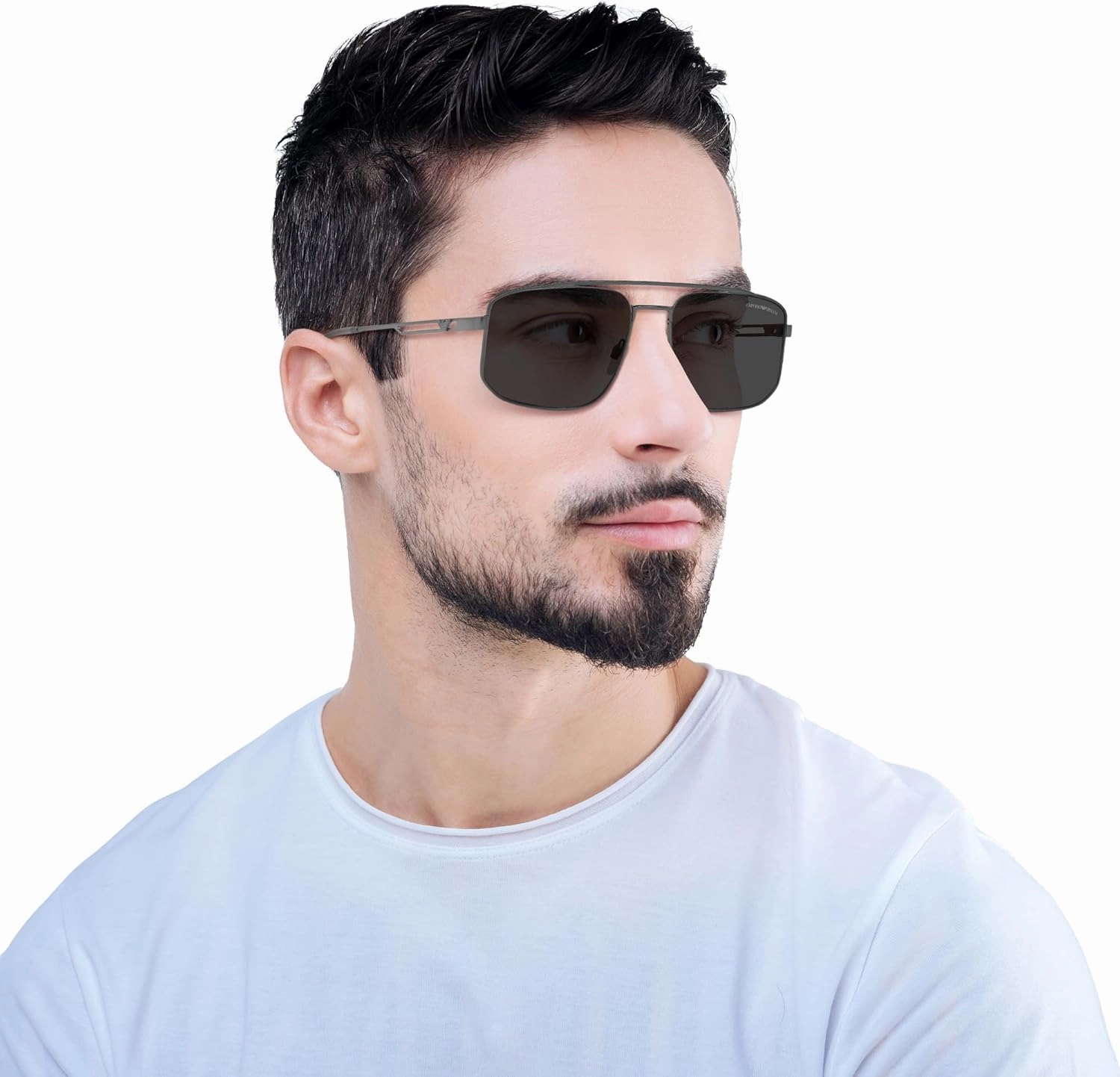 Emporio Armani Men's Ea2139 Rectangular Sunglasses