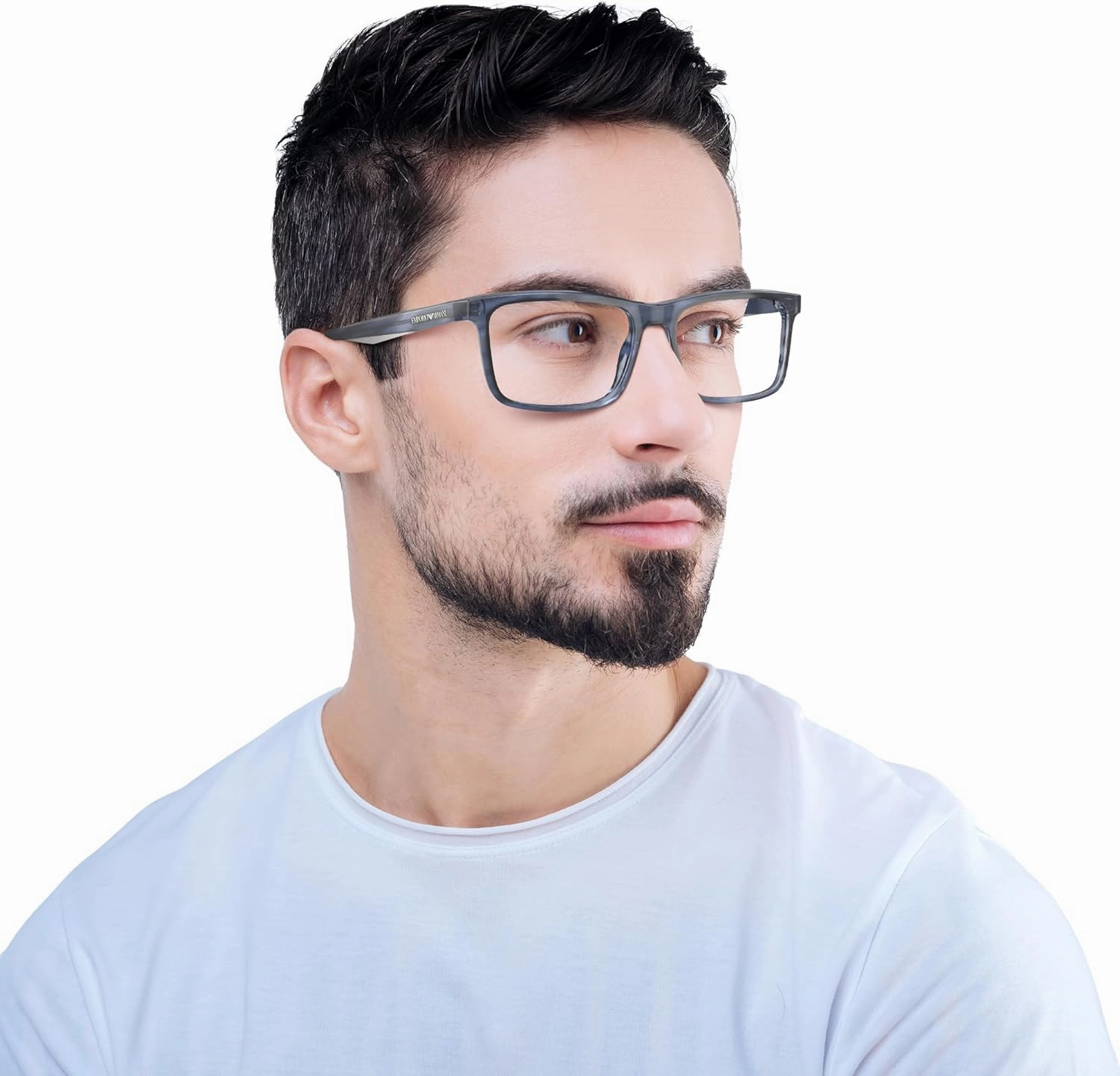 Emporio Armani Men's Ea3227 Square Prescription Eyewear Frames