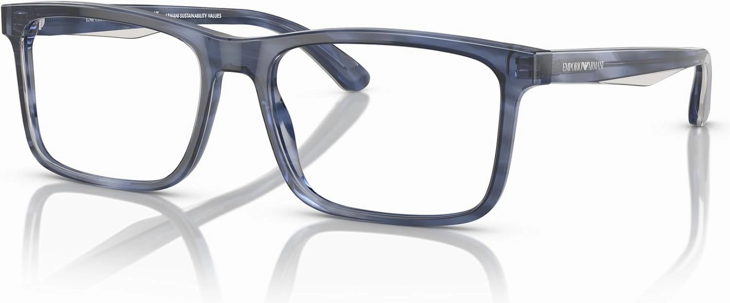 Emporio Armani Men's Ea3227 Square Prescription Eyewear Frames