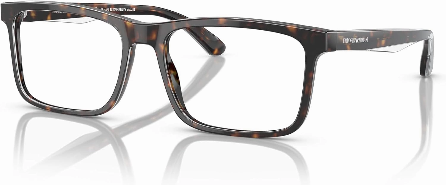Emporio Armani Men's Ea3227 Square Prescription Eyewear Frames