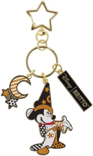 Enesco Disney Britto Midas Fantasia Sorcerer Mickey Mouse Keychain, 6 Inch, Multicolor