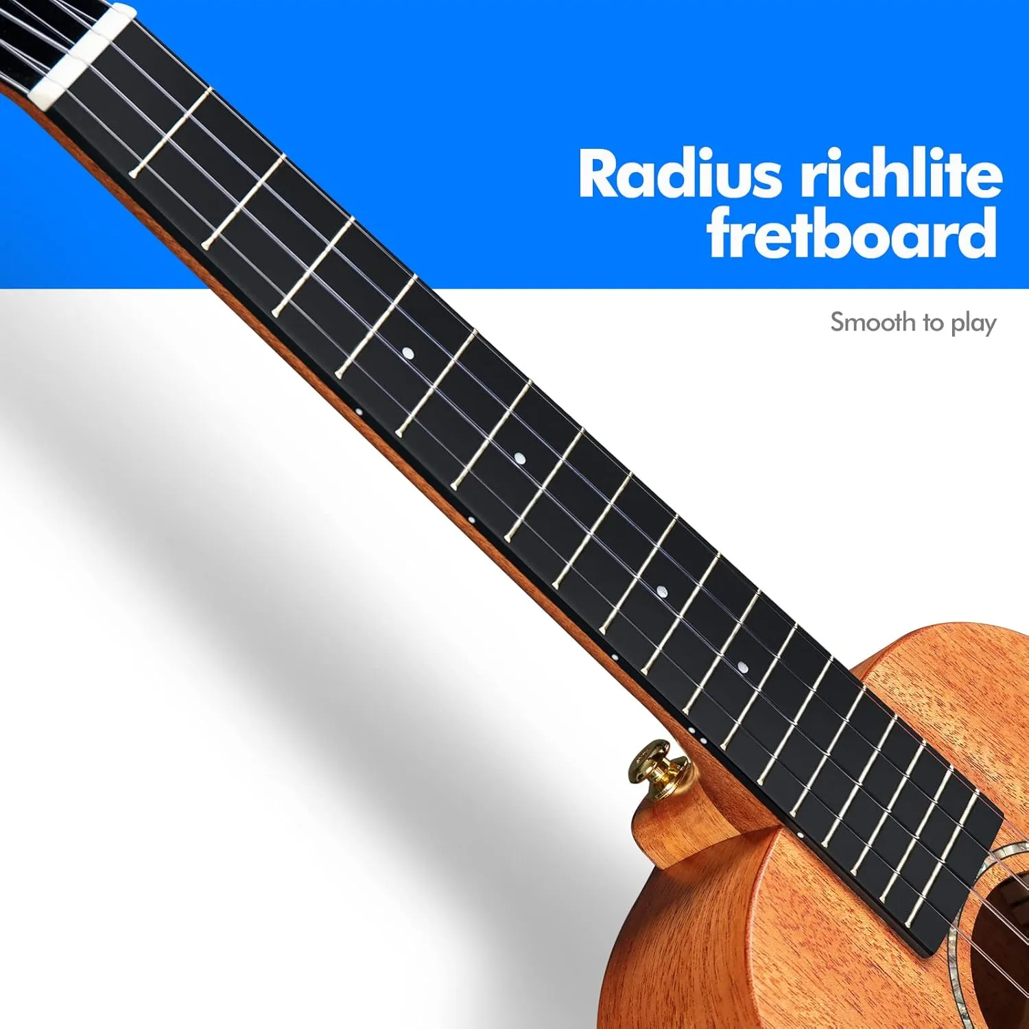Enya Concert Ukulele 23 Inch all Solid Mahogany Ukelele for Beginners Adults - Ukalalee Bundle with Case, Tuner, Strap, Strings, Capo, Sand Shaker, Picks, Polish Cloth (EUC-MS)