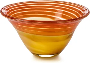 Evolution by Waterford Red and Amber Swirl 8-Inch Bowl