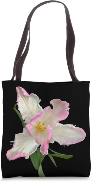 Exquisite Elegant Pink Creamy Parrot Tulip Shapes Mania Tote Bag