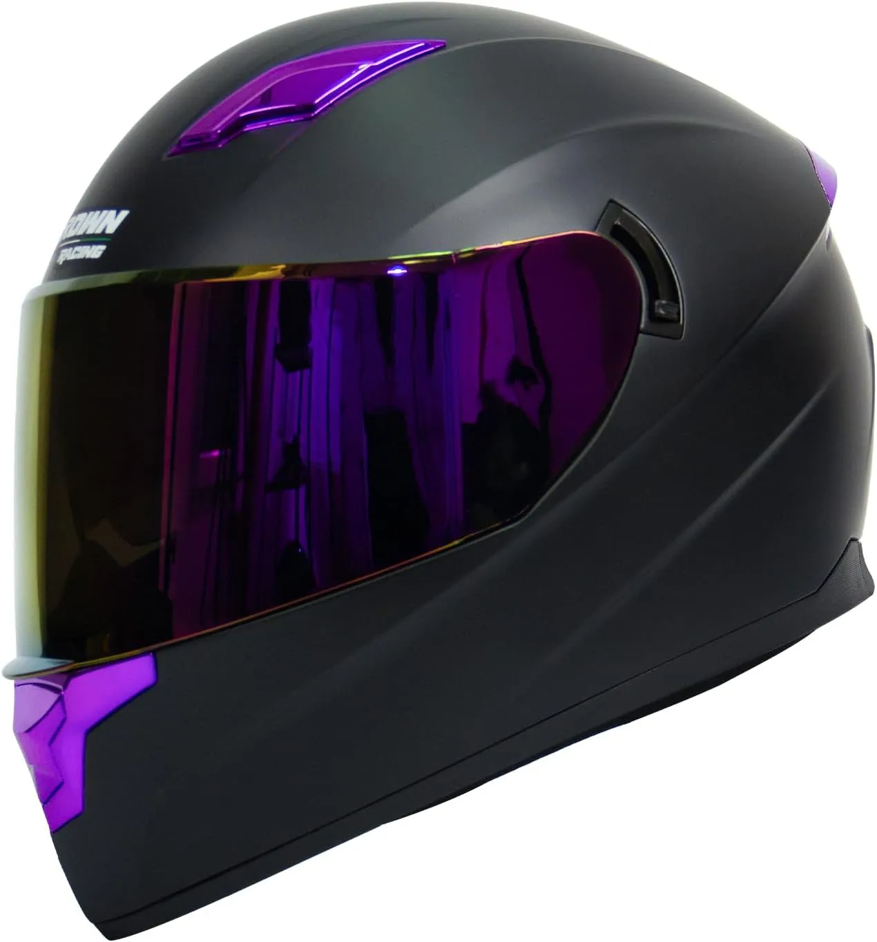 F 700 Black Full Fce Motorcycle Helmet, DOT Approved, for Men and Womens Motorbike Helmets