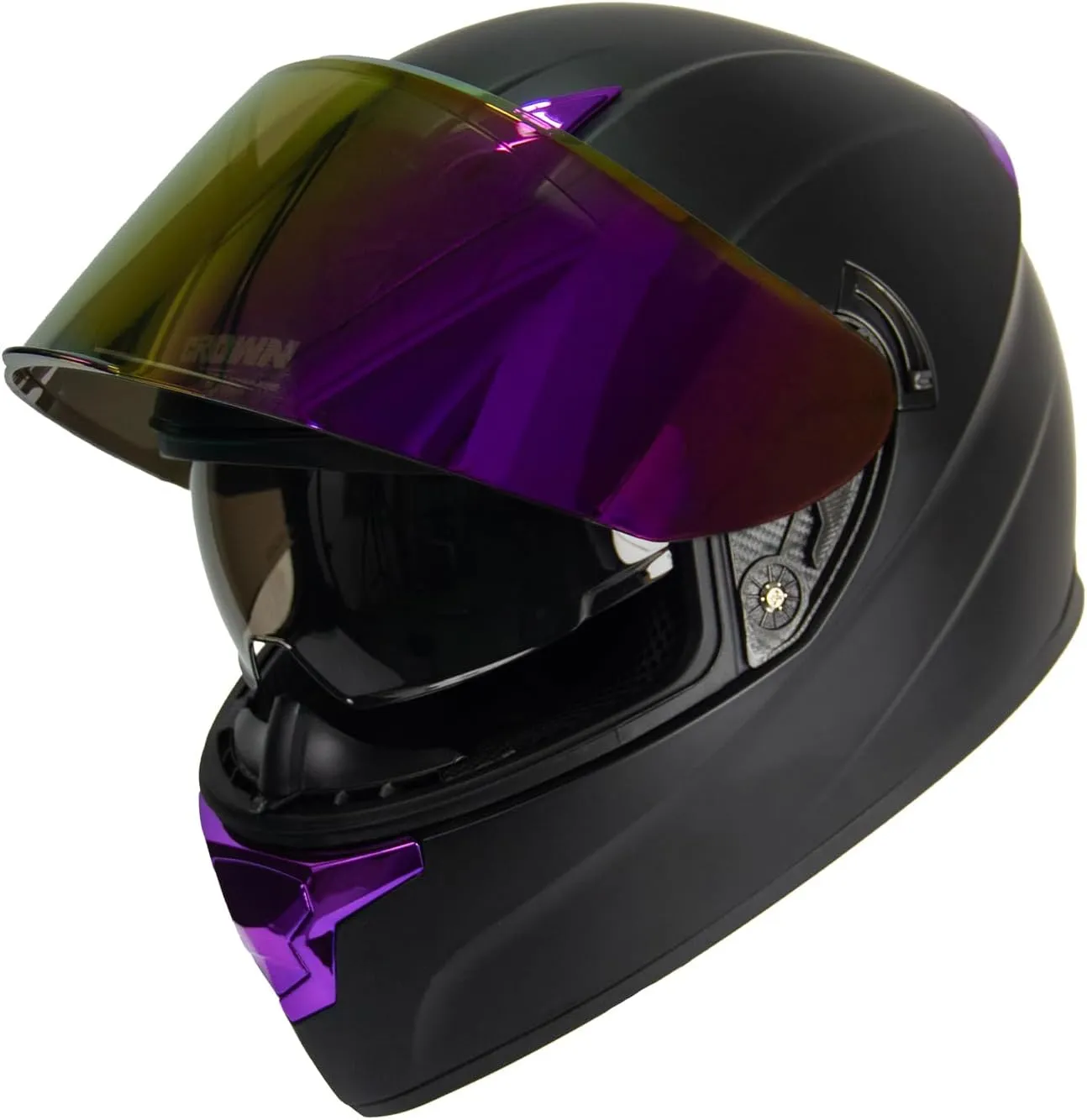 F 700 Black Full Fce Motorcycle Helmet, DOT Approved, for Men and Womens Motorbike Helmets