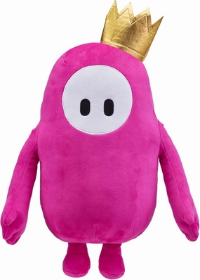 FALL GUYS Moose Toys - Original Pink Bean Skin - Official Collectable 18" Large Super Soft Cuddly Deluxe Plush Toys,For Ages 13 , Characters to Collect Series 1