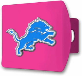 FANMATS 43374 NFL - Detroit Lions Color Hitch Cover - Pink