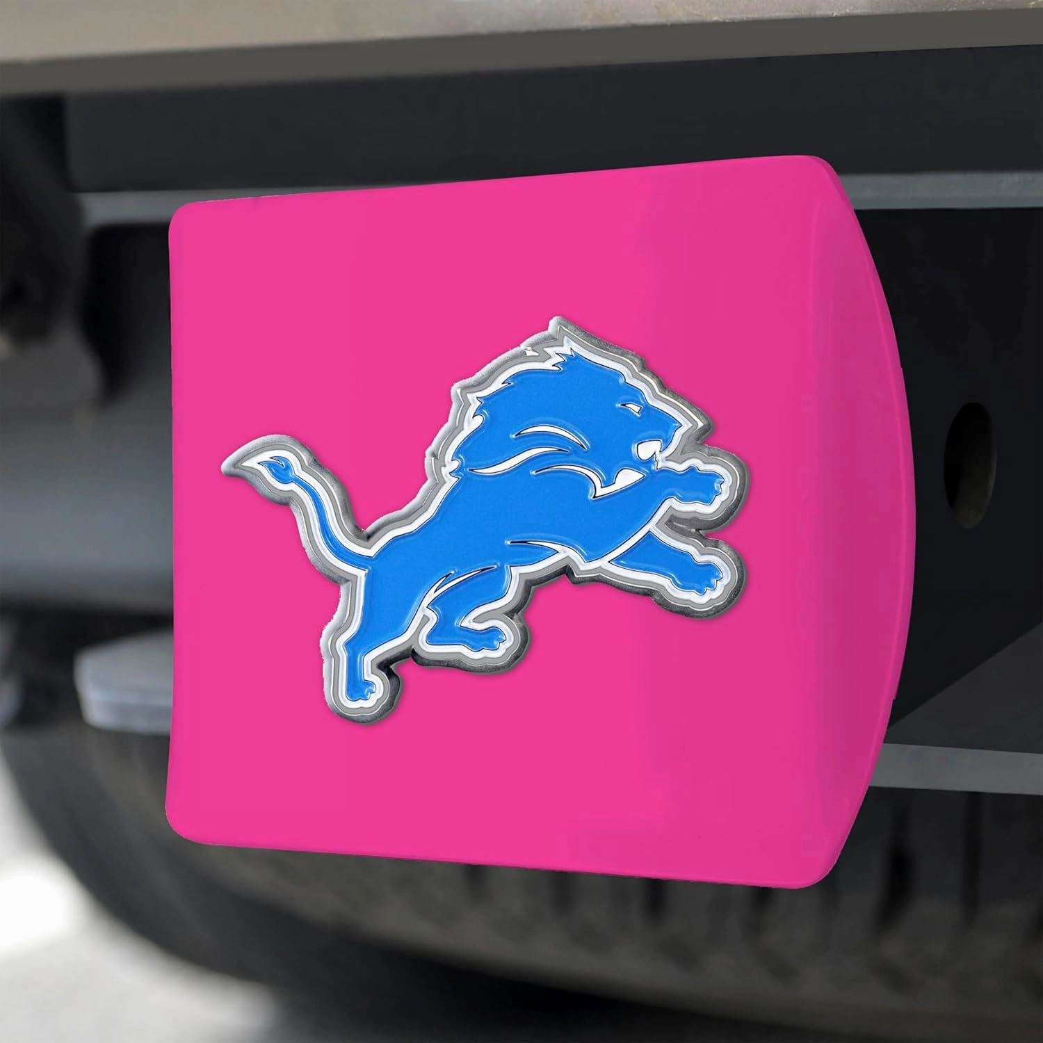 FANMATS 43374 NFL - Detroit Lions Color Hitch Cover - Pink