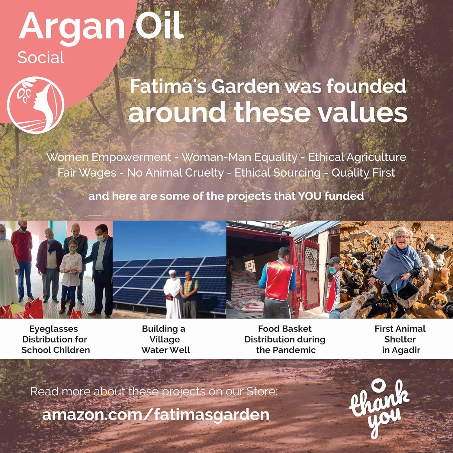 Fatima's Garden Argan Oil - Organic Moisturizer for Skin & Hair, 150ml