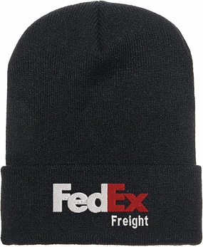FedEx Freight Embroidered Beanie Warm Knitted Winter Hat Red or Orange Logo with or Without Cuff Logistics Company Apparel