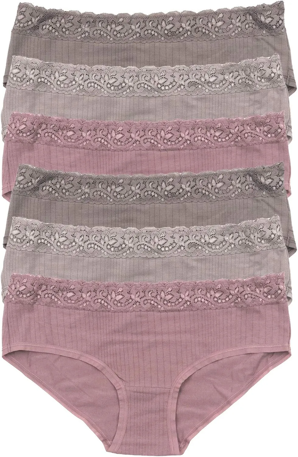 Felina | Low Rise Lace Hipster Panties | 6 Pack