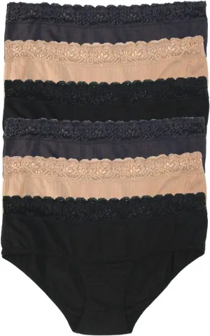Felina | Low Rise Lace Hipster Panties | 6 Pack