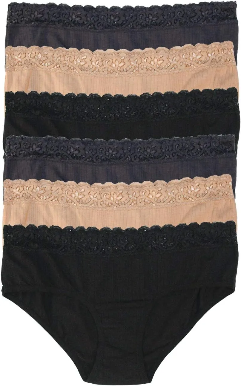 Felina | Low Rise Lace Hipster Panties | 6 Pack