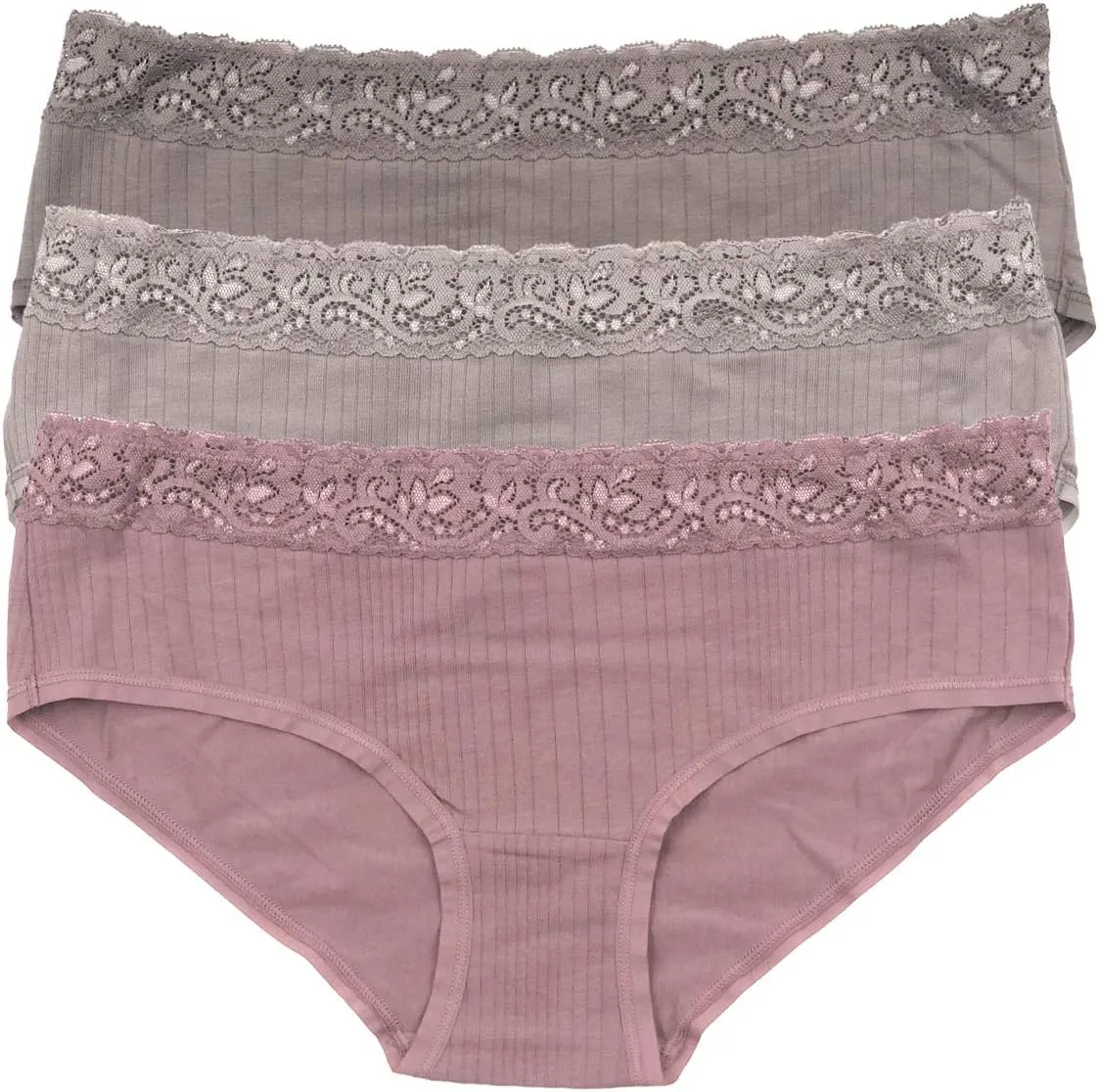 Felina | Low Rise Micro Modal Hipster | Panty | 3-Pack | Lace