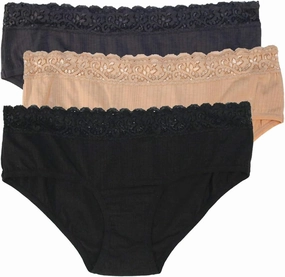 Felina | Low Rise Micro Modal Hipster | Panty | 3-Pack | Lace