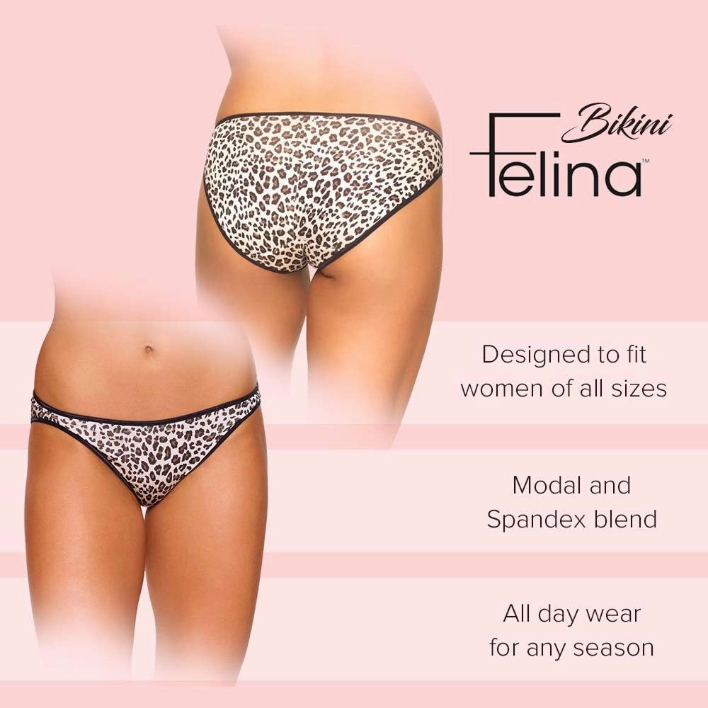 Felina Smooth Low Rise Bikini Panties - Seamless Underwear for Women, Panties for Women (10-Pack)
