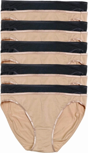 Felina Smooth Low Rise Bikini Panties - Seamless Underwear for Women, Panties for Women (10-Pack)