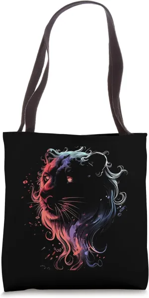 Fiery Equine Mystique Vibrant Artistic Portrayal of a Tote Bag