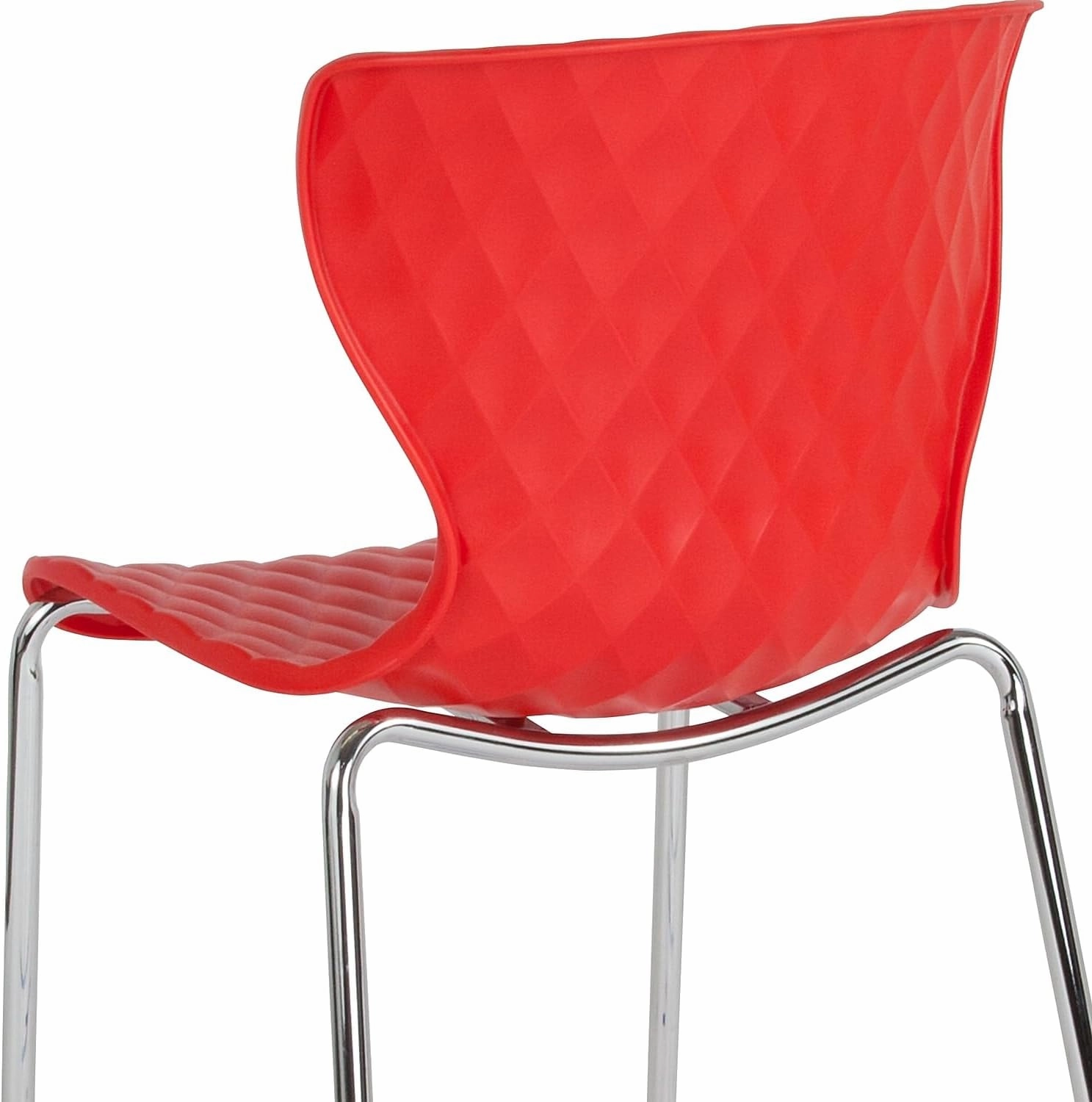 Flash Furniture 4 Pack Lowell Contemporary Design Red Plastic Stack Chair