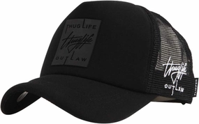 FLIPPER Thuglife Trucker Hat Snapback Mesh Baseball Cap with 3D Rubber Logo Patch, Adjustable for Men & Women
