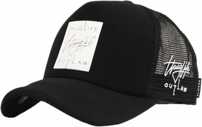 FLIPPER Thuglife Trucker Hat Snapback Mesh Baseball Cap with 3D Rubber Logo Patch, Adjustable for Men & Women