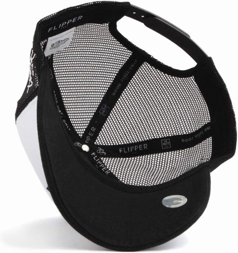 FLIPPER Thuglife Trucker Hat Snapback Mesh Baseball Cap with 3D Rubber Logo Patch, Adjustable for Men & Women