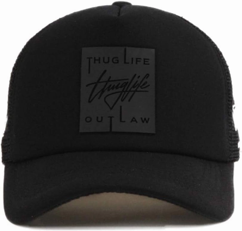 FLIPPER Thuglife Trucker Hat Snapback Mesh Baseball Cap with 3D Rubber Logo Patch, Adjustable for Men & Women