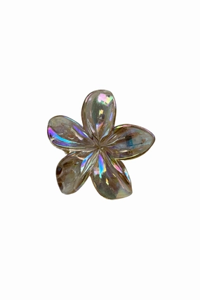 Flower clip - Clear Brown