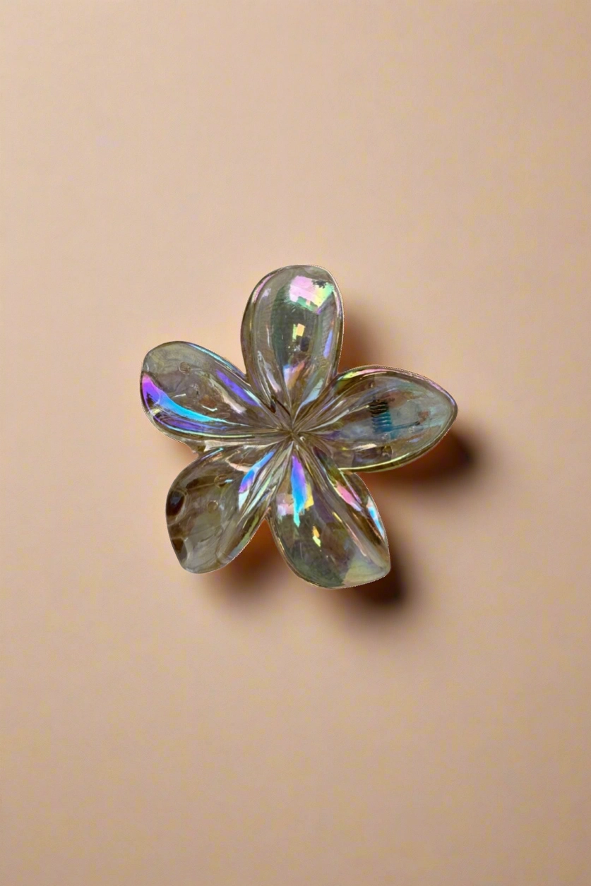 Flower clip - Clear Brown
